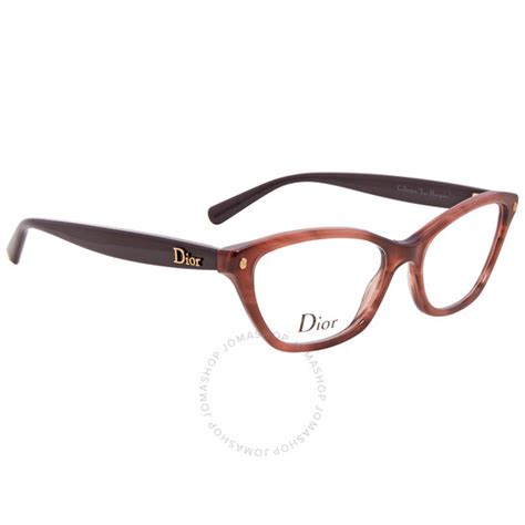 Dior CD3225 XKL 53 Dior 53 mm Brown/Red Eyeglass Frames.